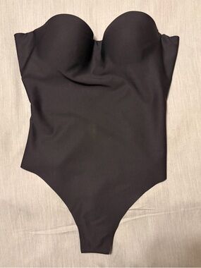 Skims Underwire Bodysuit Small, Onyx (Black), Missing Straps